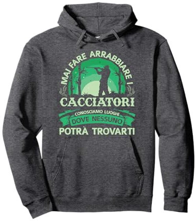 Maglietta Caccia Uomini Cinghiale Regalo Caccia Uomini Felpa con Cappuccio