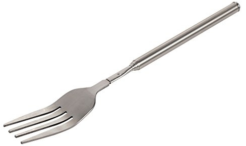Extendable Fork,8.7 to 25.4 Inch Expandable fork prank,Expandable Telescopic BBQ Fork, Stainless Steel, Extendable Handle,Long Dinner Fruit Dessert Cutlery