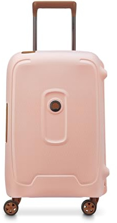 DELSEY Paris - MONCEY - Valise Cabine Rigide Matière Recyclée et Recyclable - 55x35x25 cm - 38 litres - S - Rose