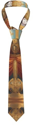 Damen-Krawatte, ca. 8 cm, bedruckte Krawatte, geeignet für Hochzeit, Party, Geschäft., Schwarz , Einheitsgröße