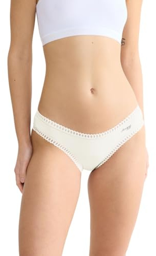 Sloggi Women's Go Crush Mini C3P Briefs, Silk White, L (Confezione da 3), Bianco Seta., L