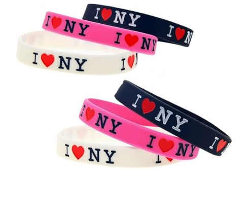 ZENRUIMING 6 st I love New York silikonarmband, New York resesouvenirer, utomhussporttillbehör, justerbar, silikon, ingen ädelsten, justerbar, silikon, ingen ädelsten, Adjustable, Silikon, Ingen