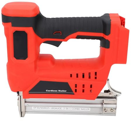 Sladdlös spikpistol, handhållen spik 2-i-1 multifunktionell batteridriven spikpistol med förvaringsbox, för träbearbetning 10-30 mm spikar