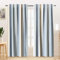 Kzzfqxb 132x214cm Rideaux Modernes 2 Panneaux, Bleu Blanc Jaune Rayé Couleurs Unies Style Nordique Simple Drapés De Fenêtre pour Salon Chambre Marine Uniforme Style Marin Nautique