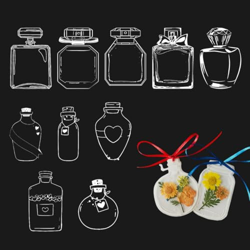 CULEO Segnalibri Adesivi Trasparenti - 40 Pezzi con Fiori Secchi Fai da Te - Esemplari di Piante Fatti a Mano