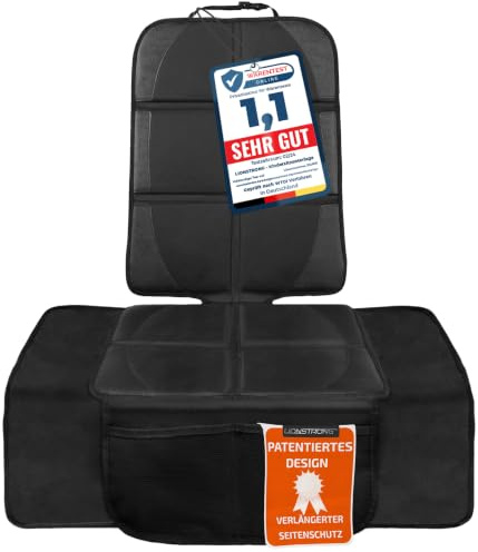 LIONSTRONG® Fundas para Sillas de Coche - Extra Grande [ISOFIX] - Negro | Protector y Funda de Asiento de Coche - Fundas para Sillas de Coche - Impermeable - Poliéster - Universal