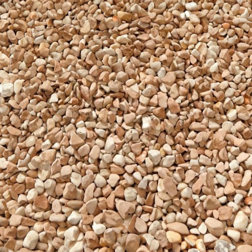 Isolresine Pavimento Drenante Fai da Te Esterno Resina Poliuretanica e Ciottoli Marmo Rosa Corallo, 15,750 kg, 1-4 mm, Continuo Senza Giunti