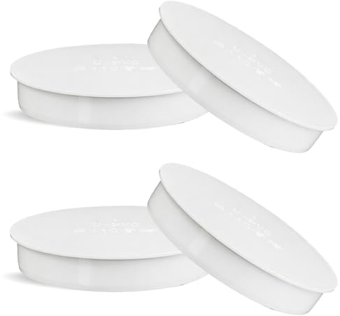 Foonary 4 stycken ventilationsrörskydd för muffpluggar DN 100–110 mm, 100 mm PVC täcklock avloppsrör lock, ändlock, rörskydd, vit rörpropp för dräneringsrör och rörstängning
