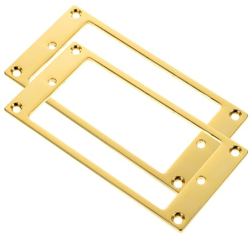 Veemoon 2 Marcos Protectores de Pastillas para Guitarra Eléctrica, Marco de Latón Dorado, Recambio para Piezas de Recogida, Accesorio para Guitarras Eléctricas, Uso en Reparación