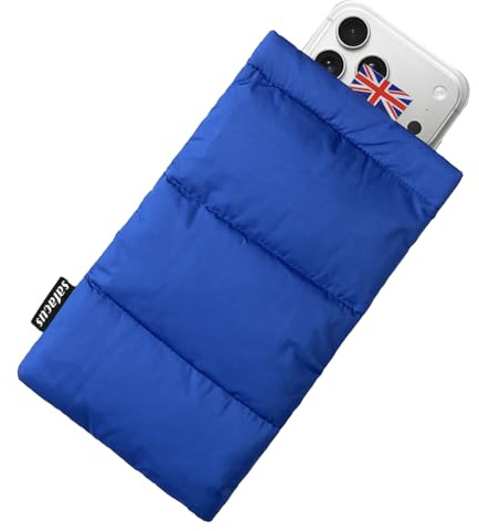 SAFACUS Thermal Phone Case for Outdoor Camping Beach Skiing - Prevents Freezing & Overheating, Extends Battery Life, Drop Proof, for Smart Phone Pouch Cover Bags (Blue)