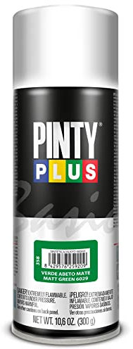 PINTY PLUS Pintura en Spray Basic 520cc Verde Abeto Mate 6029, 400ml-520cc