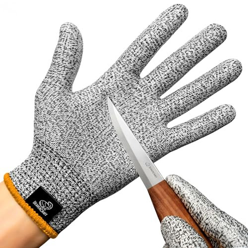 BeaverCraft Holzschnitzhandschuhe CRG – Schnittfeste Schneidehandschuhe Level 5 zum Schnitzen, Holzbearbeiten, Lebensmittelzubereitung