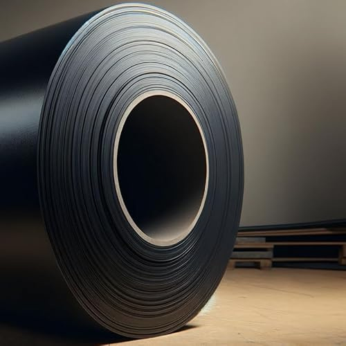 AirTech-UK PVC Strip Roll Curtain Grade 200mm Wide x 2mm Thick x 10m Long For Doorway Black Opaque
