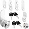 Locker Locks with Key, 4 Keys, Comes with 5 Different Lock Plates, Letterbox Lock, for Drawers, Dresser, Cupboard Door, Furniture Locker