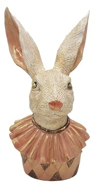 Werterhalt ums Haus Busto de conejo grande con forma de conejo de Pascua, 50 cm de alto