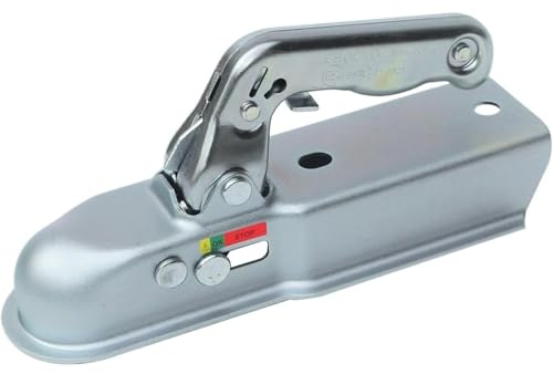 Enganche de Remolque, Acoplador para Remolque, hasta 1500 KG, Apto para Cabeza Esférica de 50MM, Tubo Cuadrado de 60MM