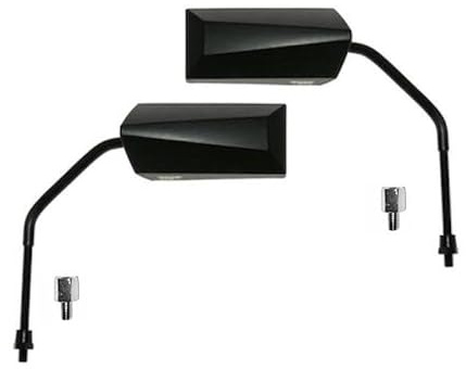 Rückspiegel Spiegel Set F11 Schwarz M8 lang passend für Roller/Motorrad/Quad/Scooter/E-Scooter