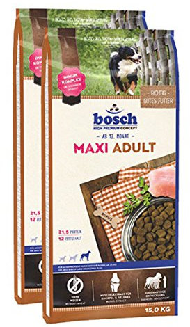 Bosch Hundefutter Verschiedene Sorten 2x15kg Maxi Adult