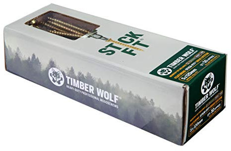 TimberWolf TW50120 - Tornillos para madera (5 x 120 mm, zinc y amarillo dorado)