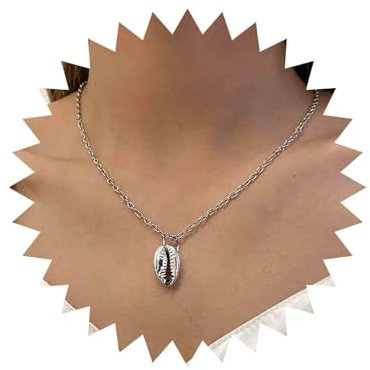 Yienate Silber Muschelkette Choker Kette Muschel Anhänger Halskette Boho Charme Halskette Schmuck Geschenk Für Frauen Und Mädchen