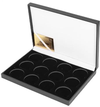GAESHOW Coin Case, Coin Storage Box, 45mm Coin Display Case with Foam Gasket, Round Coin Case, Coin Collectors Gift Storage Case Fit for Craft Gift Collect