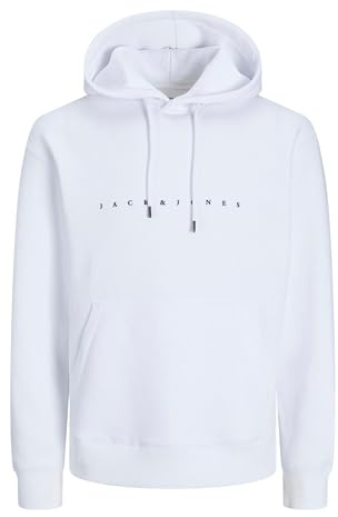 JACK & JONES Jjestar Jj Sweat Hood Noos, Sudadera con capucha Hombre, Blanco, M
