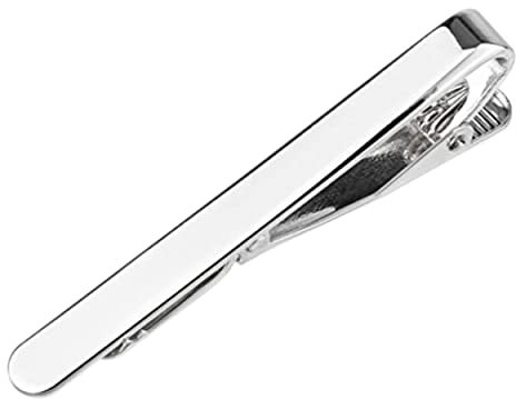 RED DAMORE 1 x Krawattennadel für Herren und Herren, 5,3 cm, silberfarben, Silberfarben