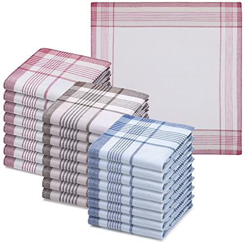 JEMIDI Herren Taschentücher aus Baumwolle - Stofftaschentücher im Set - Herrentaschentücher - Baumwolltaschentücher - Taschentücher Herren - Einstecktuch versch. Farben