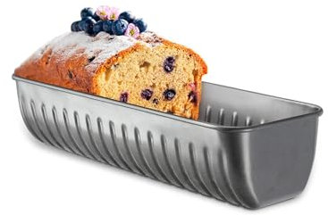 Avilia Stampo per Plum Cake e Tronchetti in Acciaio al Carbonio Antiaderente ‎31x12x4.5cm
