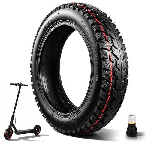 SYACHI Ruedas para Patinete Electrico Rueda de 10x2 Pulgadas,Neumatico Repuesto Scooter,Neumáticos de Reemplazo, Rueda de Repuesto Antipinchazo Compatible con Xiaomi Scooter Electrico M365/M365 Pro