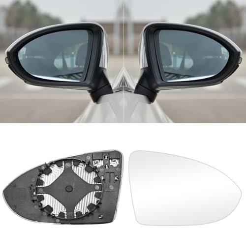 TTCR-II 2 PCS Ersatzspiegel Kompatibel mit VW Golf 7 2013-2018 Spiegelglas Beheizbar Konvex Links + Rechts Golf 7 MK7 MK7.5 Außenspiegel Glas 5G0857521/5G0857522 Türspiegelglas Außenspiegel