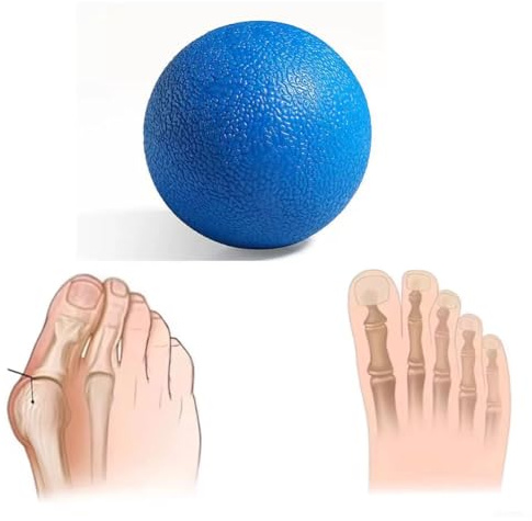 Pelota de masaje para fascia de pies, liberación miofascial, bola de masaje de lacrosse para hombros, músculos de espalda, cuello, liberación del dolor, bola de terapia de yoga (azul uno)