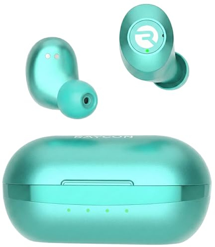 Raycon Everyday Earbuds - Auriculares inalámbricos Bluetooth clásicos con micrófono, sonido estéreo, cancelación activa de ruido, auriculares Bluetooth intrauditivos, auriculares inalámbricos
