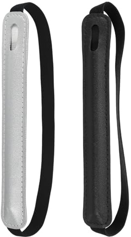 PATIKIL 2 Pezzi Portastilo Per Tablet, Custodia Universale Per Penna A Retrazione Portapenna Elastic Tasca Protettiva Per Custodia Tablet Notebook Nero/Argento