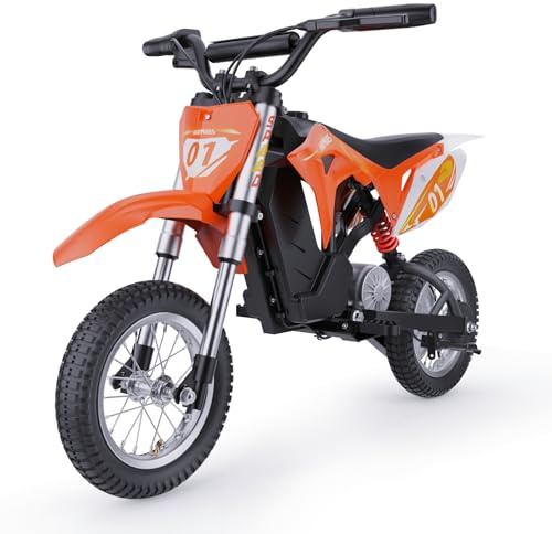 MileRocket 1 Elmotorcykel För Barn För 4–10 År, 8/12/25 Km/h Hastighetskontroll, 36 V 4 Ah Batteri, 20 Km Räckvidd, Pocketbike Med Dubbel Upphängning