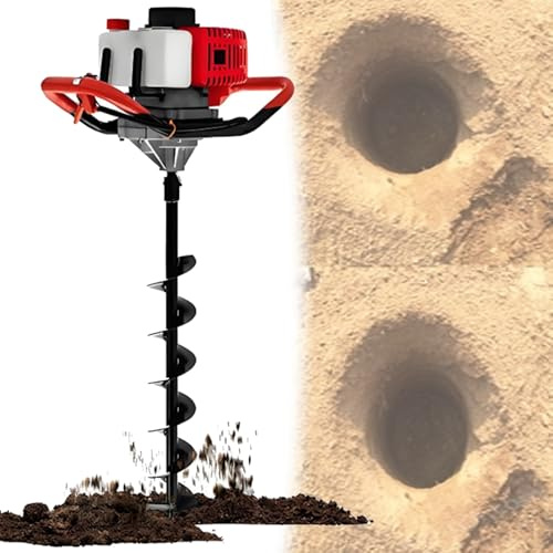 DOZPAL Ahoyador a Gasolina para Postes — Herramienta de 4 Tiempos para la instalación de cercas, plantación de árboles, Postes y arbustos; Perforadora de Tierra, Poste de extensión de 80 cm 30cm
