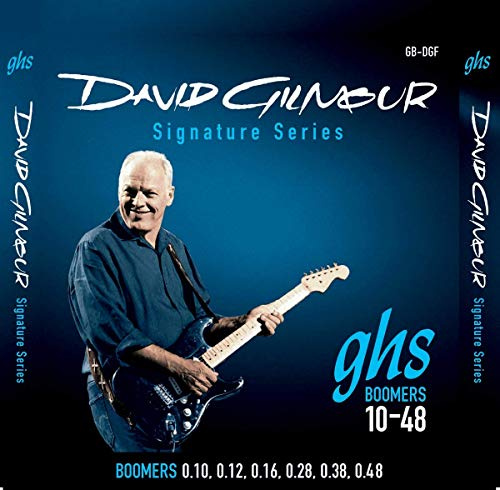GHS Strings GB-DGF - Corde per chitarra elettrica serie David Gilmour Signature, placcate in nichel (.010-.048) (verniciate)