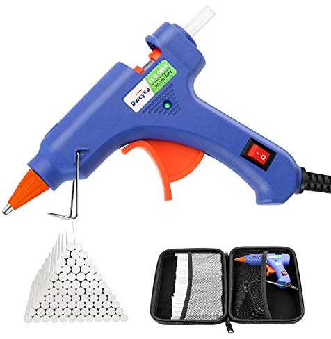 Pistola Colla a Caldo【75-Pezzi-Stick】, Dweyka 20W Mini Pistola Incollatrice inclusa una borsa degli attrezzi,Flessibile per Fai da e Progetti Artigianali, Casa Riparazioni