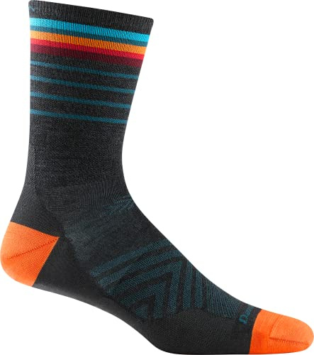 Darn Tough Vermont Men's Stride Micro Crew Ultra-Lightweight Running Sock (Style 1036) - Grey/Charcoal, Large