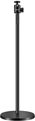 Qwall Projektor-Bodenständer (Schwarz)Beamer Ständer, Universal Kamera Bodenständer, Schmieden aus hochwertiger Aluminiumlegierung, Höhenausdehnungsbereich 30–100 cm, 360°-Drehwinkel，robust und stabil