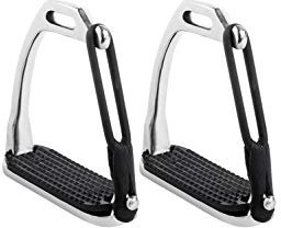Start Sicherheitssteigbügel – Steigbügel aus rostfreiem Edelstahl mit Rutschfester Gummieinlage – ideal für Anfänger & Fortgeschrittene – 11,5 & 12,5 cm – 2 Stück (11,5)