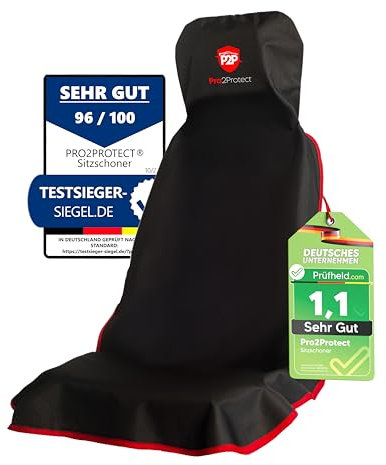 Pro2Protect (2X Test SEHR GUT Auto Sitzbezüge, Sitzauflage, Sitzschoner, Autositzschoner, Autositzbezüge, Sitzbezug für Vordersitze, Autositzauflage Schonbezug Autositz vorne, Auto Innenraum Zubehör