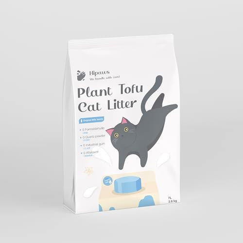 Plant tofu cat litter (Milk Vanilla),(2.8kg/bag)Deodorizing Formula, Fast Clumping, High Water Absorption 100% Natural & Biodegradable - Save More with Reduced Dosage Antibacterial