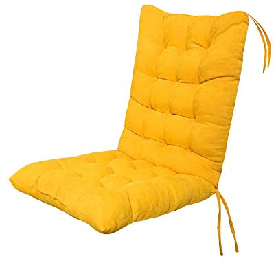 Morbuy Cuscino per Sedia a Sdraio, Cuscino per Poltrona Sedia da Bagno di Sole, Cuscino Imbottito per Sdraio Relax Giardino per Interni ed Esterni, Vacanze (Giallo,45x100cm)