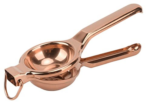 8,5 cm de Diamètre Presse Citron, Presse Agrumes Manuel en Acier Inoxydable avec Main Ergonomique à Longue Poignée, Presse Orange pour Bar Restaurant Cuisine(Or rose)