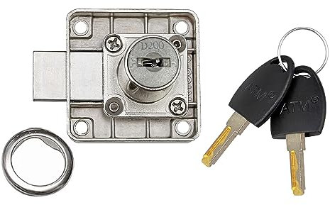 Möbelschloss Schubladenschloss Schrankschloß Gleichschliessend Türschloss ATM