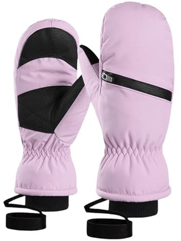 YUGSHNKFC Ski-Fäustlinge für Damen und Herren, Winterhandschuhe, wasserabweisend, Skihandschuhe, warme Handschuhe, Snowboard-Fäustlinge, Touchscreen-Handschuhe