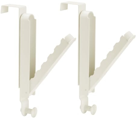 TOWEBOORY Lot de 2 Porte-Manteau pour Porte, Cintre Pliable Porte Crochet de Porte avec 6 Rainures et Rallonges Extensibles, Sans Perçage, pour Accrocher Vêtements, Serviettes, Chapeaux, Sacs (Blanc)