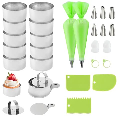 GYYXH 31 Anillos de Postre y Comida para Mousse y Galletas