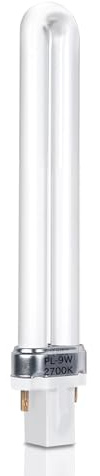 Lampada Fluorescente Compatta da 9W a 2 Pin, G23 Bianco Freddo 4000K, Dimensioni: 16,5 cm, 720LM, Lampada a Risparmio Energetico Con Tubo Rotante Singolo a Forma di U, CFL CA 220V, 1 Confezione
